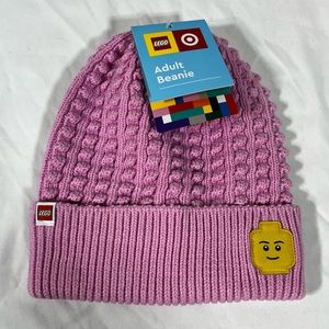 New Adult Beanie LEGO Minifigure Patch Hat LEGO Collection x Target Pink Winter.